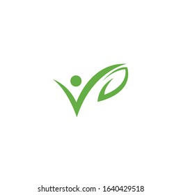 Green leaf logo ecology nature element vector icon