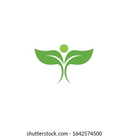 Green leaf logo ecology nature element vector icon