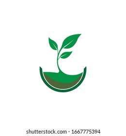 Logo de la hoja verde ecología elemento de naturaleza vector icono