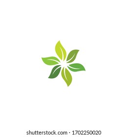 Green leaf logo ecology nature element vector icon