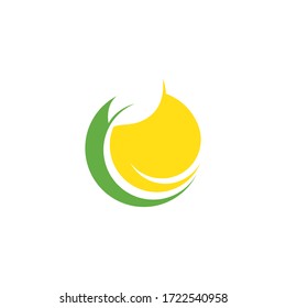 Logo de la hoja verde ecología elemento de naturaleza vector icono
