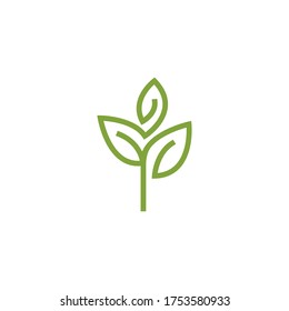 Green leaf logo ecology nature element vector icon