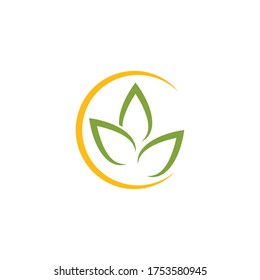 Green leaf logo ecology nature element vector icon