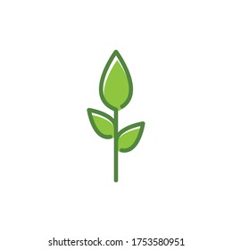 Green leaf logo ecology nature element vector icon