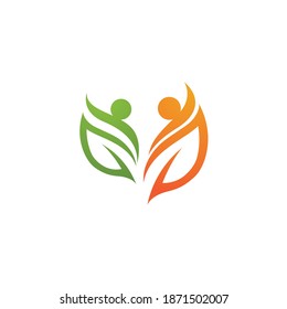 Green leaf logo ecology nature element vector