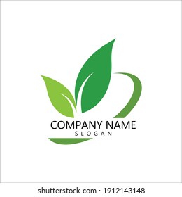 Green leaf logo ecology nature element vector icon