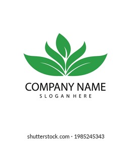 Green leaf logo ecology nature element vector icon