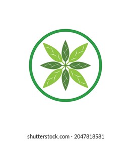 Green leaf logo ecology nature element vector icon