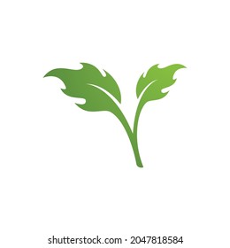 Green leaf logo ecology nature element vector icon