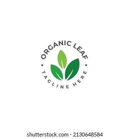 Green leaf logo ecology nature element vector