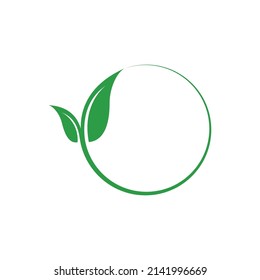 Green leaf logo ecology nature element vector icon