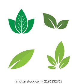 Green leaf logo ecology nature element vector icon