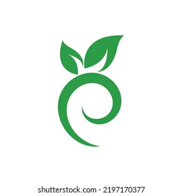 Grünes Blatt Logo Ökologie Naturelement Vektorsymbol