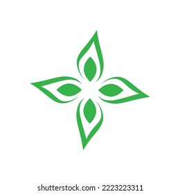 Green leaf logo ecology nature element vector icon