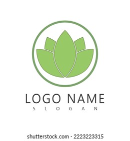 Green leaf logo ecology nature element vector icon