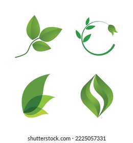 Green leaf logo ecology nature element vector icon