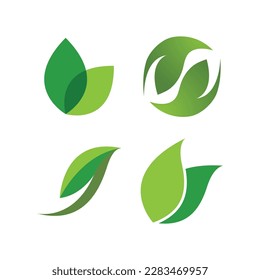 Green leaf logo ecology nature element vector icon