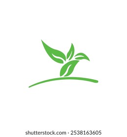 Green leaf logo ecology nature design