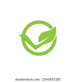 Green leaf logo ecology nature element vector icon