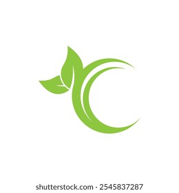 Green leaf logo ecology nature element vector icon