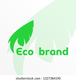 Green leaf logo element ecology logo element herbal logo icon - vector
