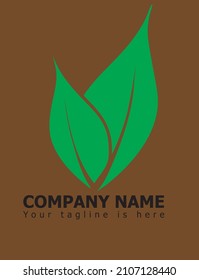 Green leaf logo for fertilizer and agriculture industry.