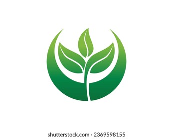 Green Leaf logo gradient colorful design