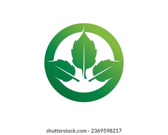 Farbverlauf-Design des grünen Leaf-Logos