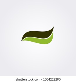 Green leaf logo icon