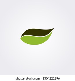Green leaf logo icon
