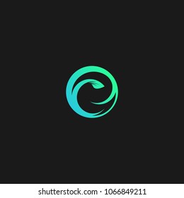 Green leaf logo icon design template. Organic ecology nature vector illustration