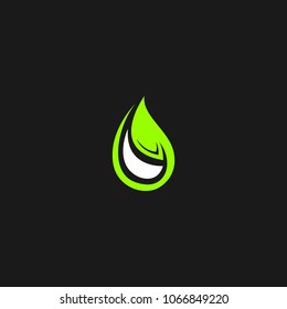Green leaf logo icon design template. Organic ecology nature vector illustration