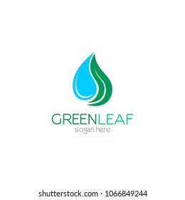 Green leaf logo icon design template. Organic ecology nature vector illustration