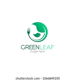Green leaf logo icon design template. Organic ecology nature vector illustration