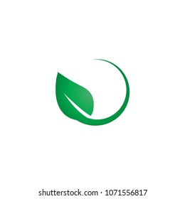 Green leaf logo icon design template vector