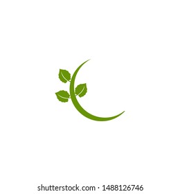 Green leaf logo icon design vector template