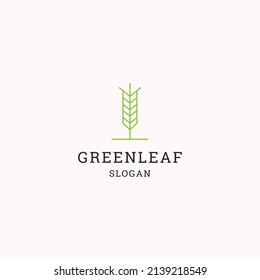Green leaf logo icon design template vector illustration