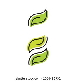 Icono de logotipo verde ecología elemento vector plantilla