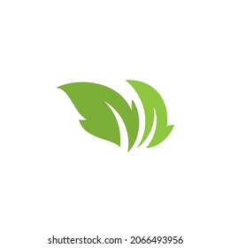 Icono de logotipo verde ecología elemento vector plantilla