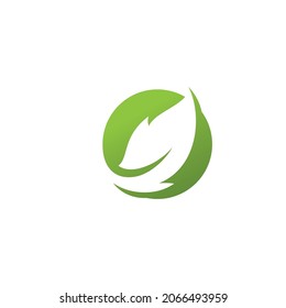 Icono de logotipo verde ecología elemento vector plantilla