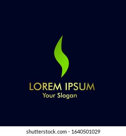 green leaf logo icon for nature and agriculture product company