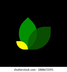 Symbol des grünen Blattes, Vektorgrafik. Natur, Erde, grün.