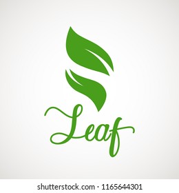 Green leaf logo icon vector design. Landscape design, garden, Plant, nature and ecology vector logo. Ecology Happy life Logotype concept icon. Vector illustration