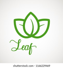 Green leaf logo icon vector design. Landscape design, garden, Plant, nature and ecology vector logo. Ecology Happy life Logotype concept icon. Vector illustration