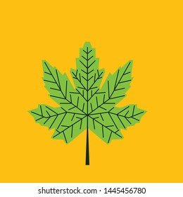 Green leaf logo icon vector design