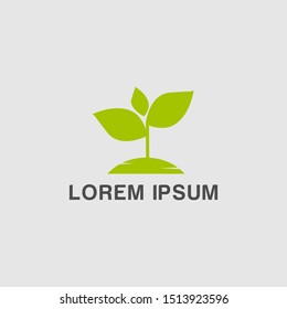 green leaf logo icon vector design.Plant, nature and ecology vector logo template