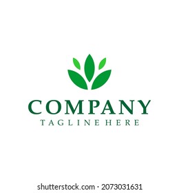 Green leaf logo icon vector design. landscape design, garden, plants, healthy living. ecology vector logo. ecology logo concept.
