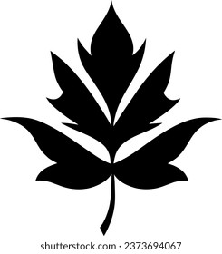 Green leaf logo illustration, silhouette leaf symbol logo