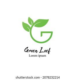 Green leaf logo with letter G