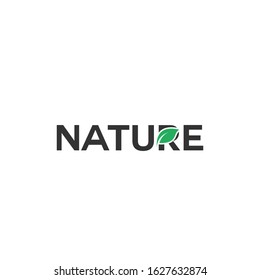green leaf logo minimalist and beautiful icon design